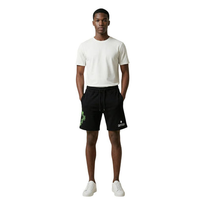 County of Milan Black Cotton Bermuda Shorts