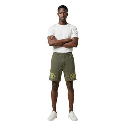 County of Milan Green Cotton Bermuda Shorts