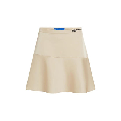 Karl Lagerfeld Beige Polyester Mini Skirt