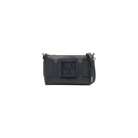 Small Handbag by Armani Exchange for women in polyethylene & polyurethane black & gold features a exquisite silhouette, showcasing a secure zipper and exquisite with versatile adjustable-strap for a exquisite finish.