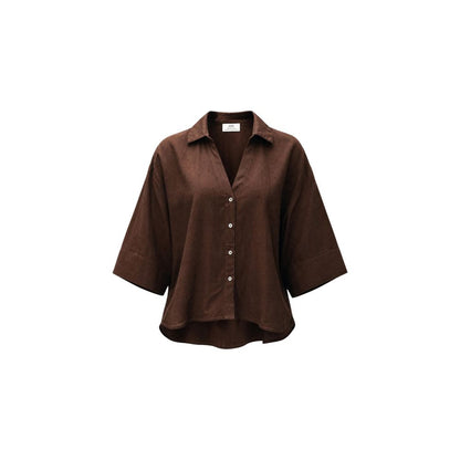 Jacqueline De Yong Brown Viscose Blouse