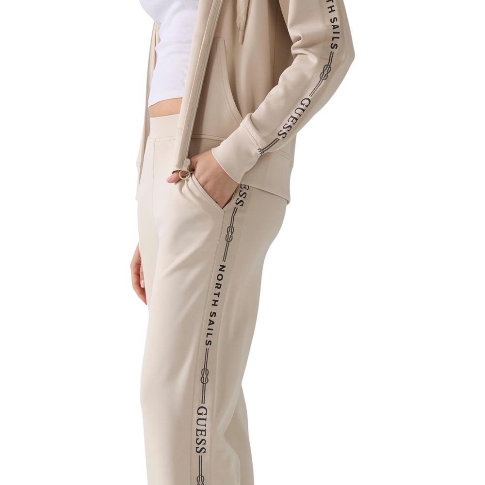 Guess Beige Polyester Joggers (Workout Pants)