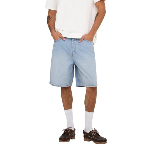 Bermuda Shorts by Only & Sons for men in organic cotton light-blue features a sartorial silhouette, showcasing a sartorial regular-fit and short with a sophisticated mid rise for a sartorial look.
