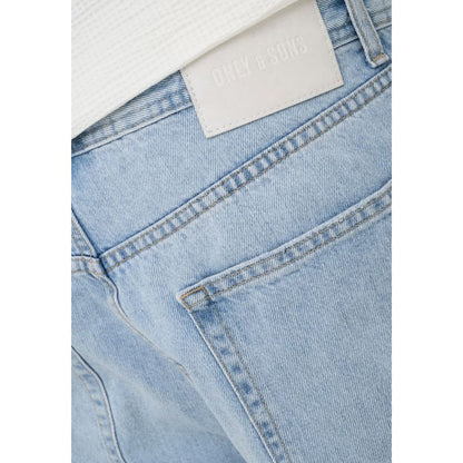 Only & Sons Light Blue Organic Cotton Bermuda Shorts
