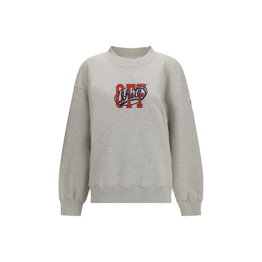 Sweatshirt by Off-White for women in cotton gray, white & print presents a smart casual silhouette, featuring a smart casual and for a sophisticated look.