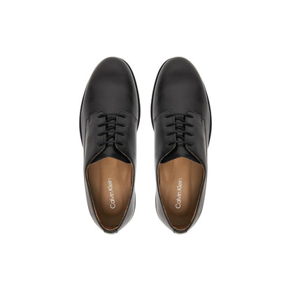 Calvin Klein Black Leather Oxfords And Derbies