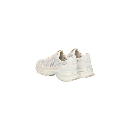 Calvin Klein Jeans Beige Leather Chunky Sneakers