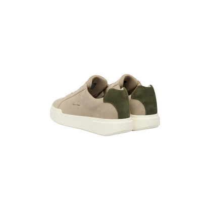 Calvin Klein Jeans Gray Leather Low Top Sneakers