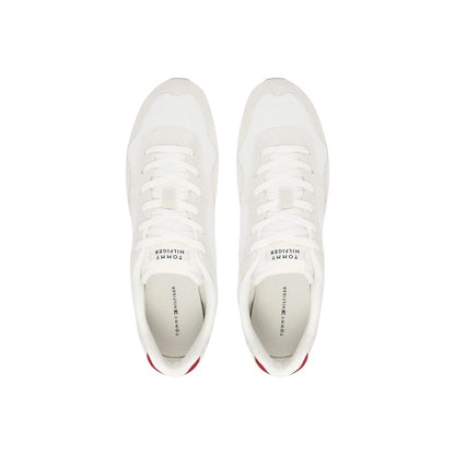 Tommy Hilfiger White Recycled Polyester Low Top Sneakers
