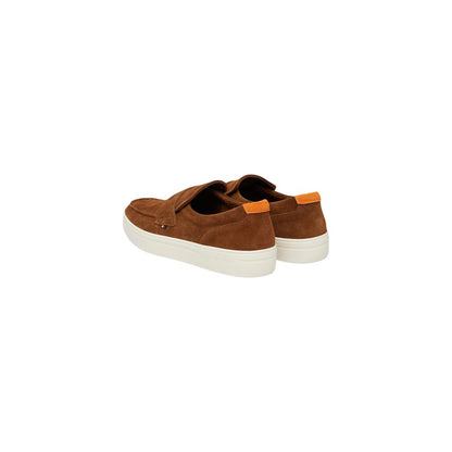 Tommy Hilfiger Brown Suede Leather Slip-On Loafers