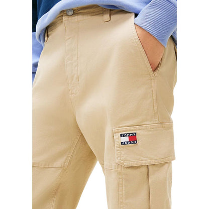 Tommy Hilfiger Jeans Beige Recycled Cotton Cargo Pants