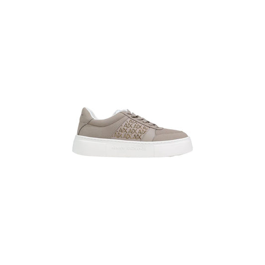 Athletic Sneakers by Armani Exchange for women in stretch polyamide brown presents a sleek silhouette, perfectly capturing the athletic style essence of Women's Athletic Stretch Polyamide Sneakers with its sleek design and premium finish.