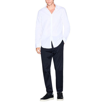 Armani Exchange White Cotton Dress Shirt