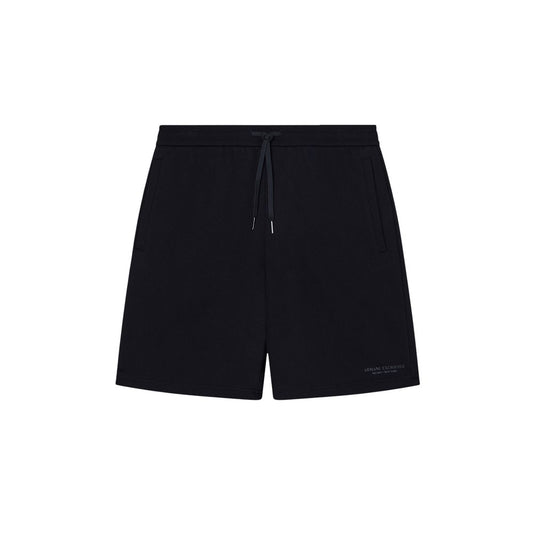 Activewear Shorts by Armani Exchange for men in cotton black & signature features an athletic and short with a and high-performance .