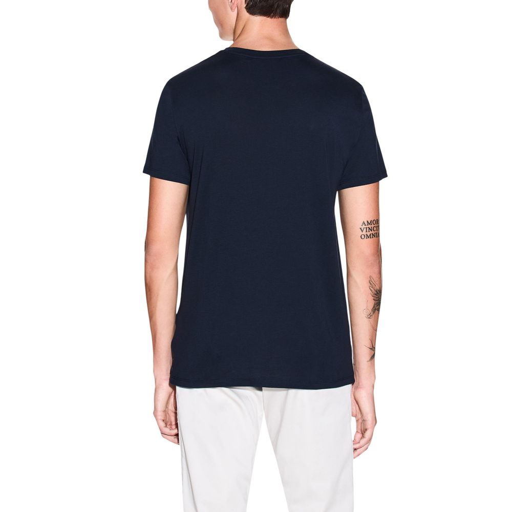 Armani Exchange Blue Cotton T-Shirt