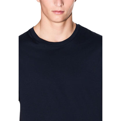 Armani Exchange Blue Cotton T-Shirt