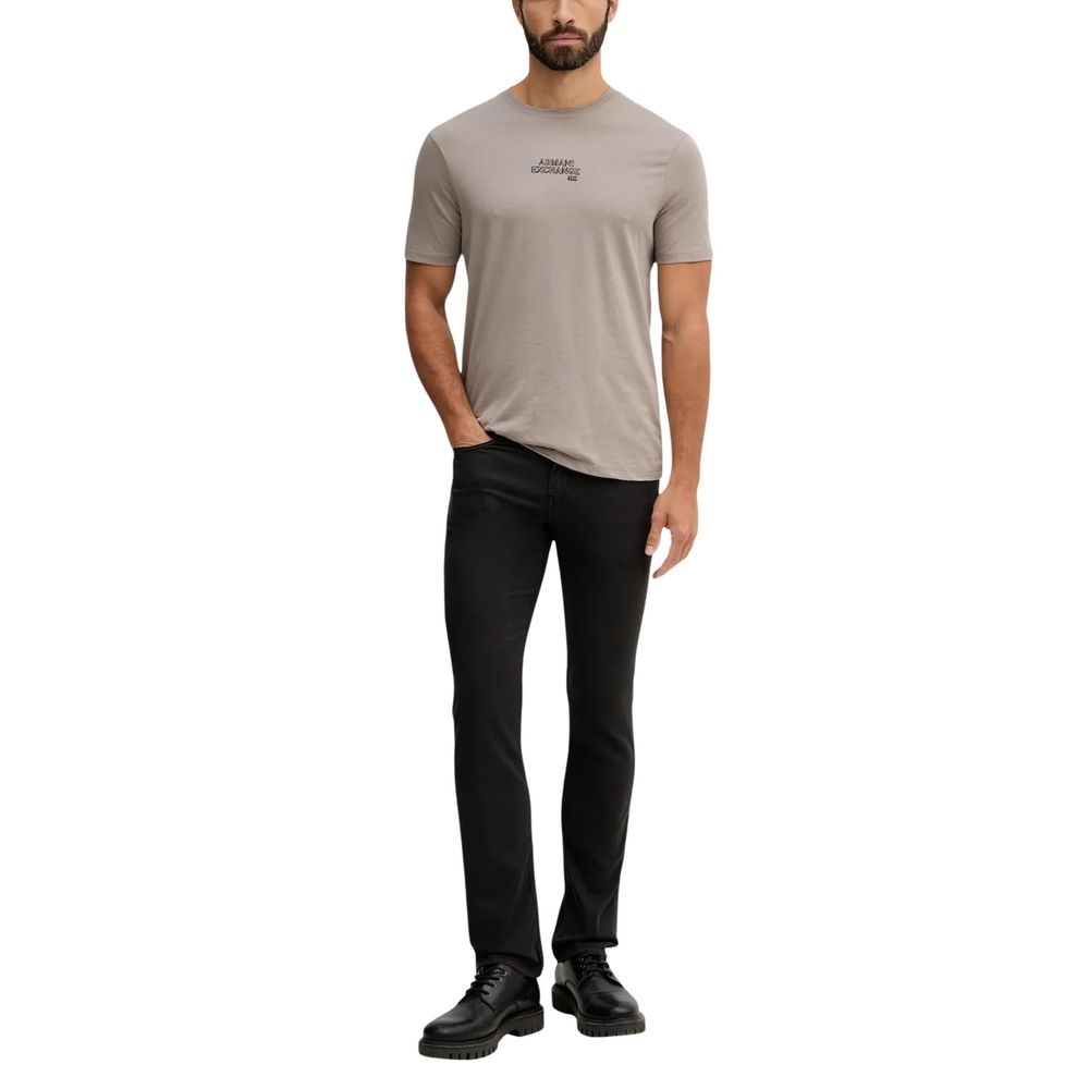 Armani Exchange Brown Cotton T-Shirt