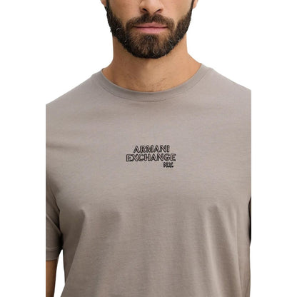 Armani Exchange Brown Cotton T-Shirt