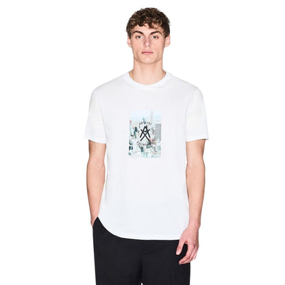 Armani Exchange White Cotton T-Shirt