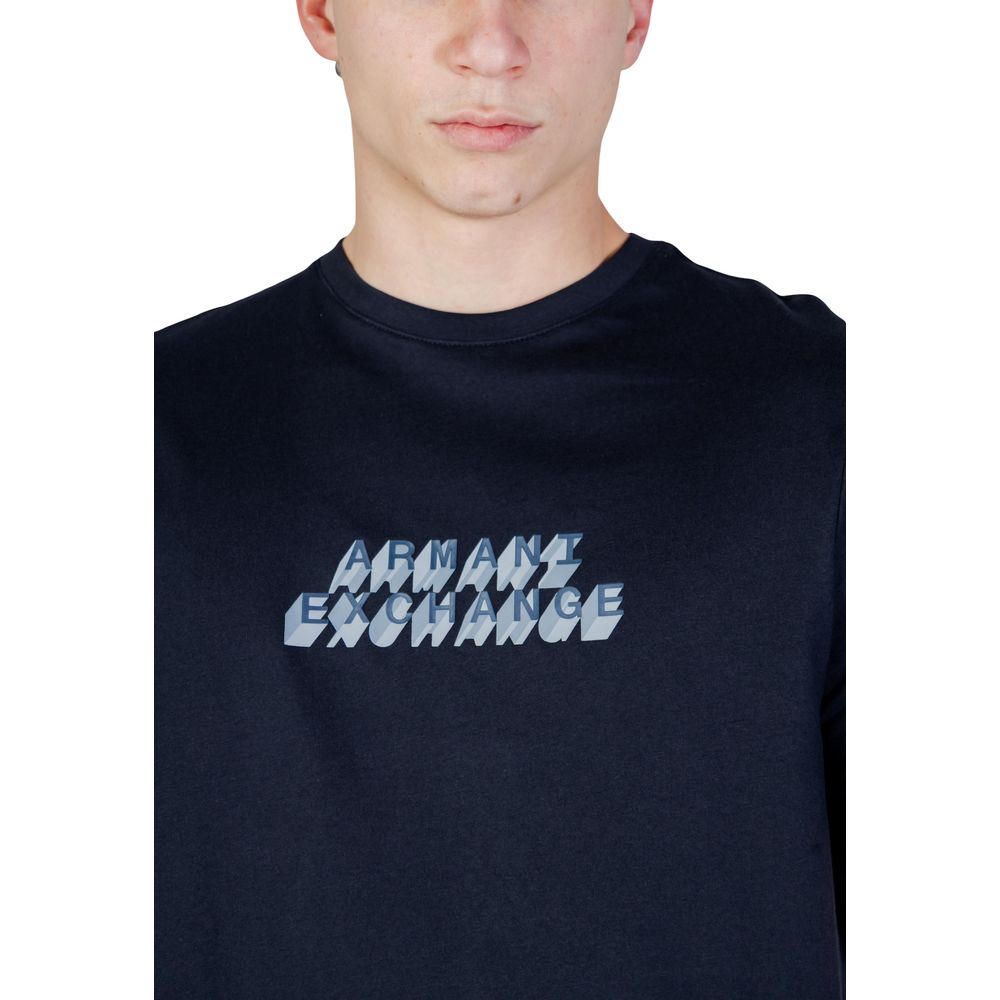 Armani Exchange Blue Cotton T-Shirt