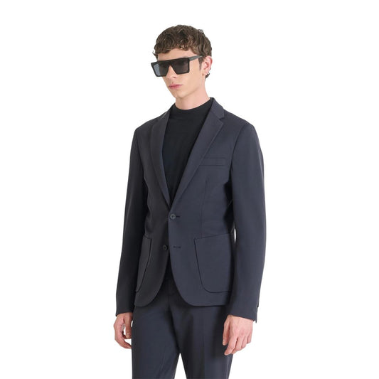 Blazer by Antony Morato for men in stretch polyamide blue features an stylish silhouette, showcasing a sophisticated and stylish for a truly stylish finish.