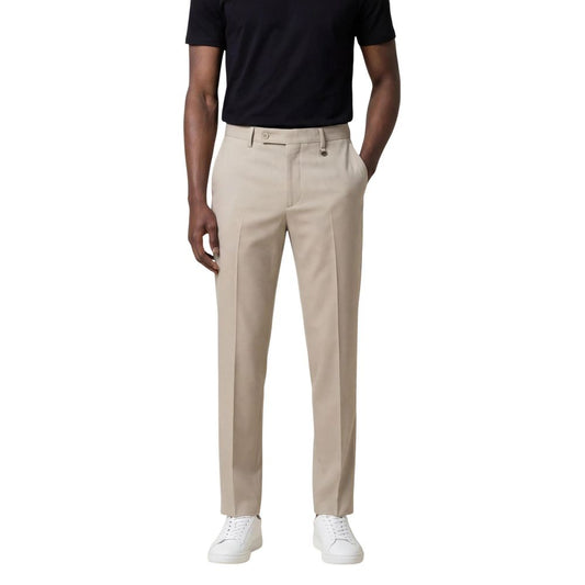 Trousers by Antony Morato for men in lyocell & cotton beige features an sartorial silhouette, showcasing a precise straight-leg & regular-fit and long with a sartorial for a refined look.