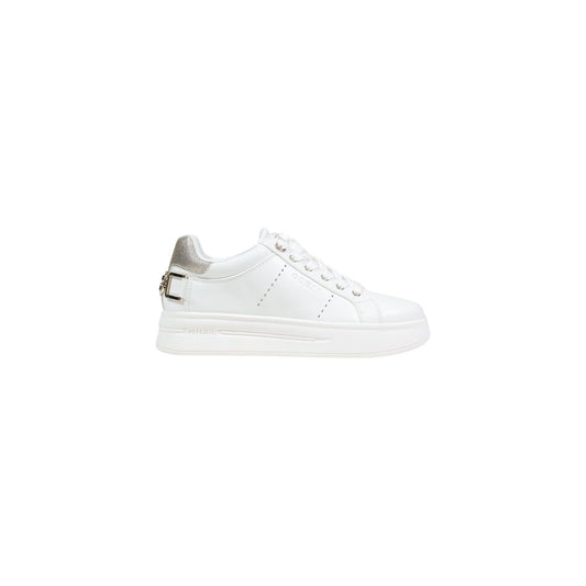 Sneakers by Guess for women in polyethylene & polyurethane white presents a on trend silhouette from the Women's Casual Polyethylene & Polyurethane Sneakers collection, showcasing a on trend casual style for an elevated aesthetic.