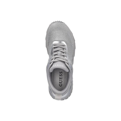 Guess Silver Polyester Chunky Sneakers