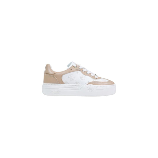 Sneakers by Guess for women in polyethylene polyurethane & denim beige presents a impeccable silhouette as Women's Low Top Polyethylene Polyurethane & Denim Sneakers, expertly defined by a impeccable low-top style for a impeccable, high-fashion look.