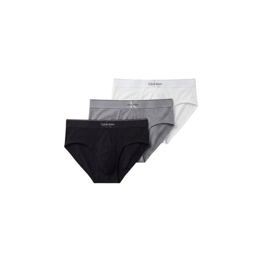 Underwear Briefs by Calvin Klein Underwear for men in stretch cotton bicolour features a contoured Men's Stretch Cotton Underwear Briefs design with a contoured finish.