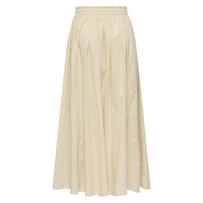 Jacqueline De Yong Beige Cotton Long Skirt