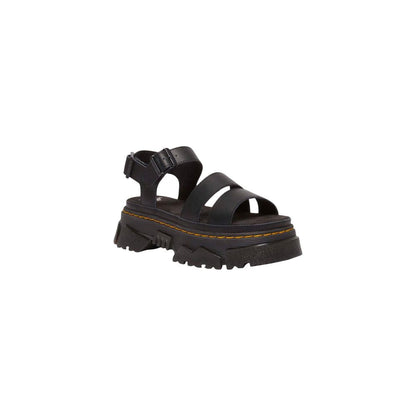 Dr. Martens Black Leather Flat Sandals