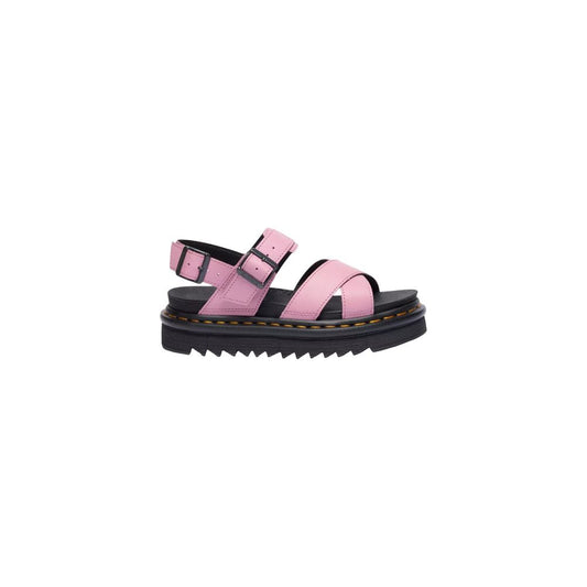 Platform Sandals by Dr. Martens for women in leather & rubber and pink, yellow & signature presents a captivating silhouette, showcasing the signature style of the Athena Women's Leather & Rubber Platform Sandals with a captivating platform and captivating .