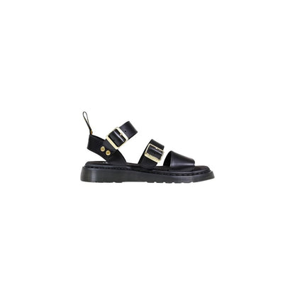Dr. Martens Black Leather Flat Sandals