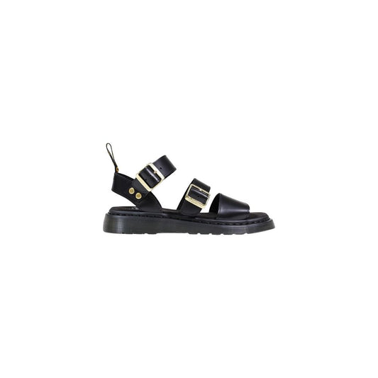 Dr. Martens Women's Leather & Metal Flat Sandals - Black Gold Signature