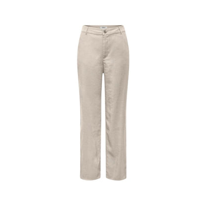 Only Beige Viscose Casual Pants