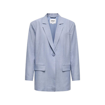 Only Blue Polyester Blazer