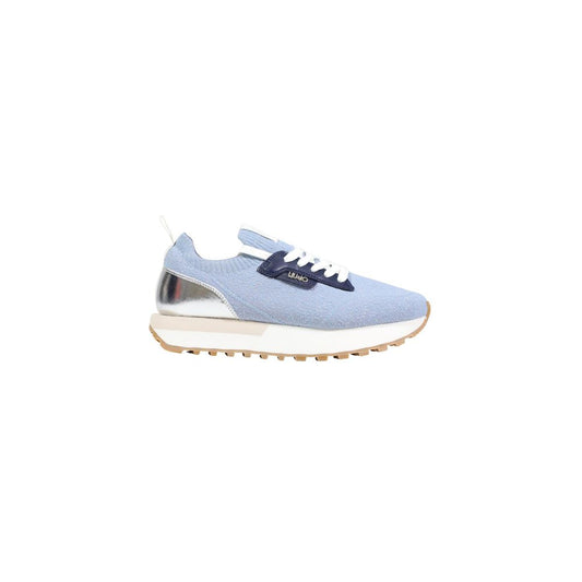 Athletic Sneakers by Liu Jo for women in polyester & rubber blue & signature showcases a architectural silhouette, artfully capturing the essence of the Women's Athletic Polyester & Rubber Sneakers with its signature architectural athletic style construction.