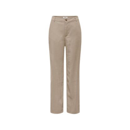 Only Beige Viscose Casual Pants