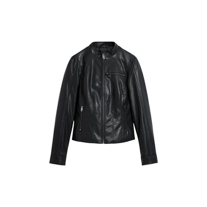 Desigual Black Polyethylene Leather Jacket