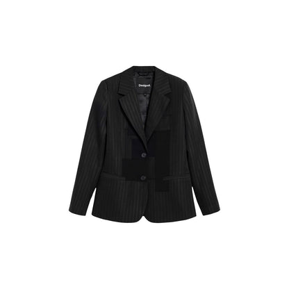 Desigual Gray Polyester Blazer