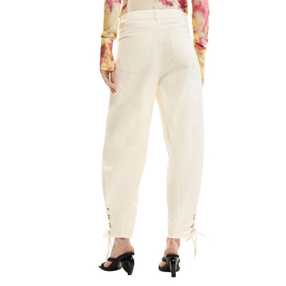 Desigual Beige Cotton Casual Pants