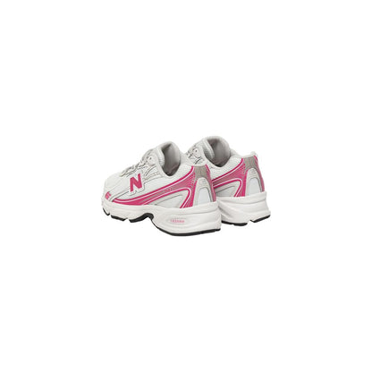 New Balance White Synthetic Athletic Sneakers