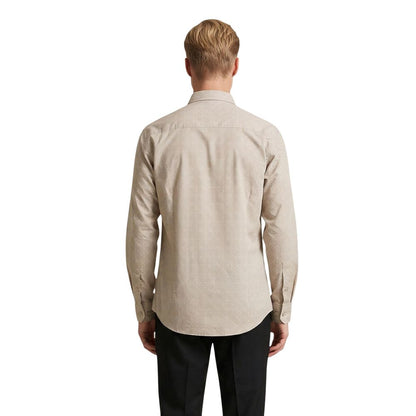 Gianni Lupo Beige Viscose Pattern Shirt