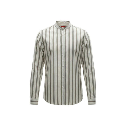 Gianni Lupo White Cotton Pattern Shirt