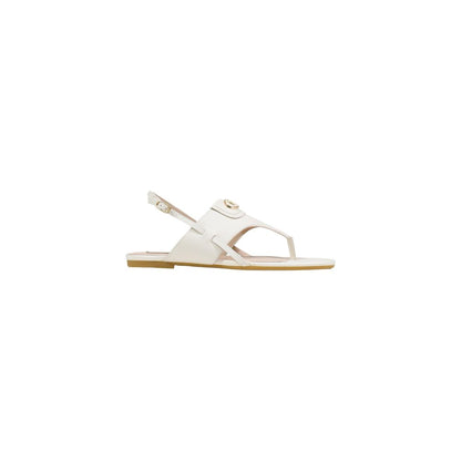 Liu Jo White Leather Flat Sandals