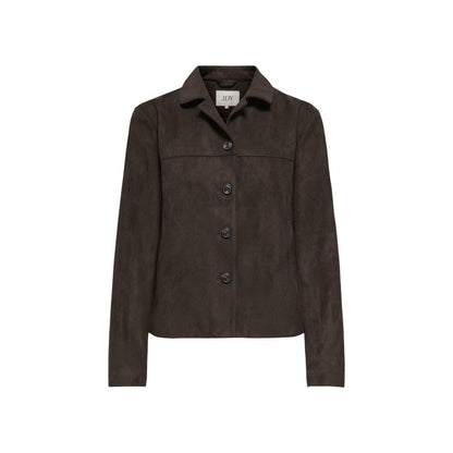 Jacqueline De Yong Brown Polyester Full-Length Jacket