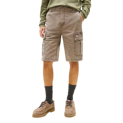 Tommy Hilfiger Jeans Beige Recycled Cotton Cargo Shorts