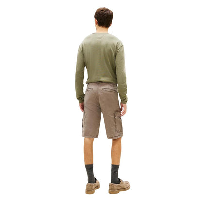 Tommy Hilfiger Jeans Beige Recycled Cotton Cargo Shorts
