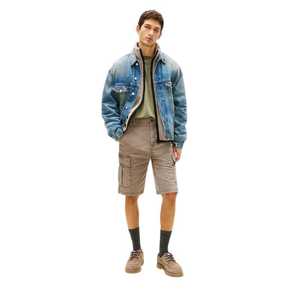 Tommy Hilfiger Jeans Beige Recycled Cotton Cargo Shorts